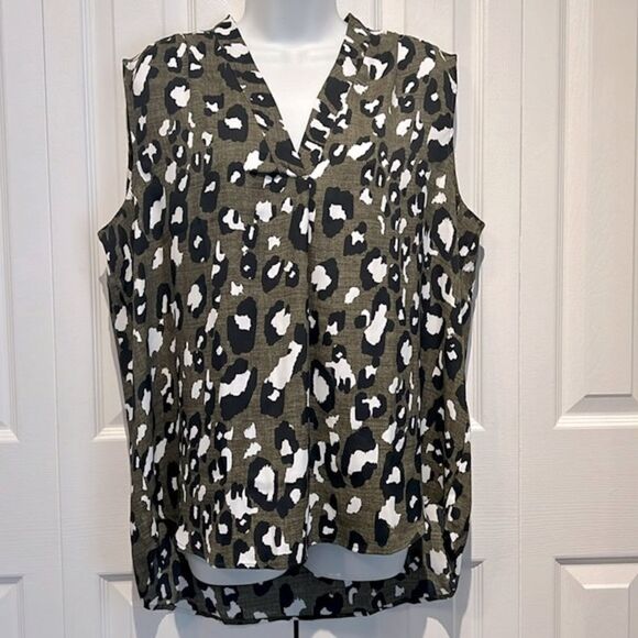 Jones New‎ York Sleeveless Animal Print Top Size L/XL - Picture 1 of 9
